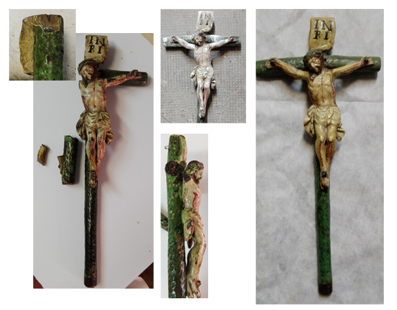 Cristo gallego de madera, estucado y policromado