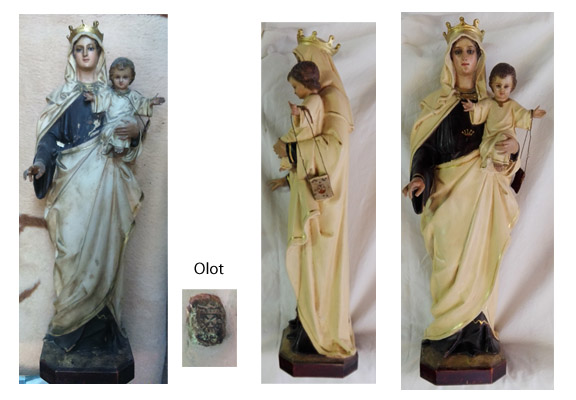 Virgen del Carmen con escapulario original, de Olot