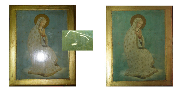 Virgen, óleo sobre tabla