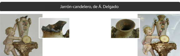 Jarrón-candelero, de Á. Delgado.